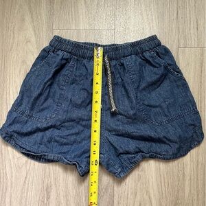 Denim Blue Cotton Shorts